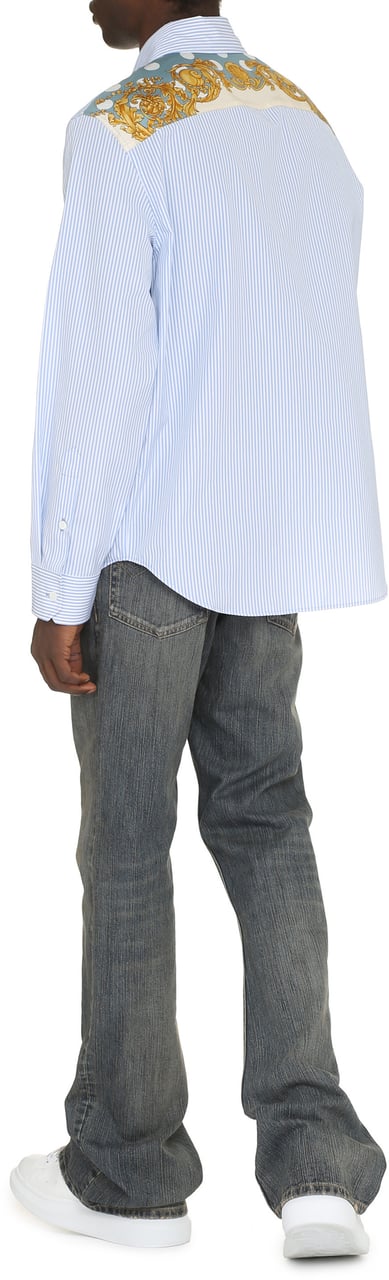 Versace Cotton poplin shirt Blauw