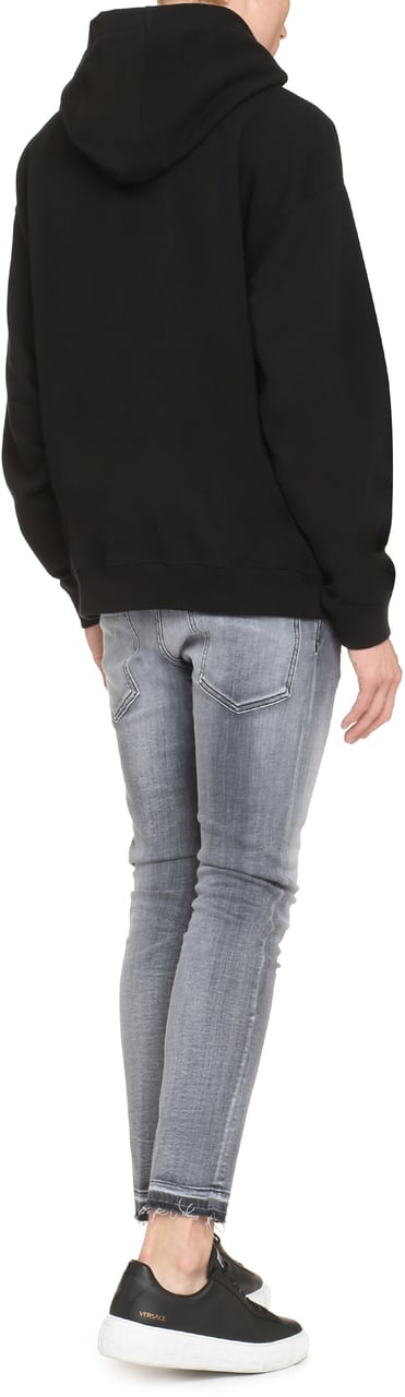 Versace Cotton hoodie Zwart