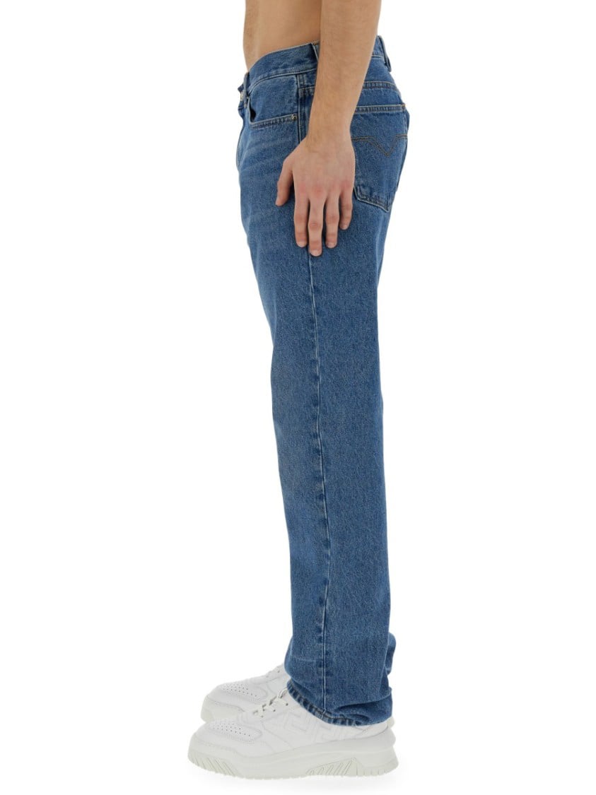 Versace Regular Fit Jeans Blauw