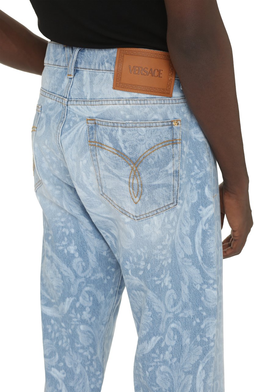Versace 5-pocket straight-leg jeans Blauw