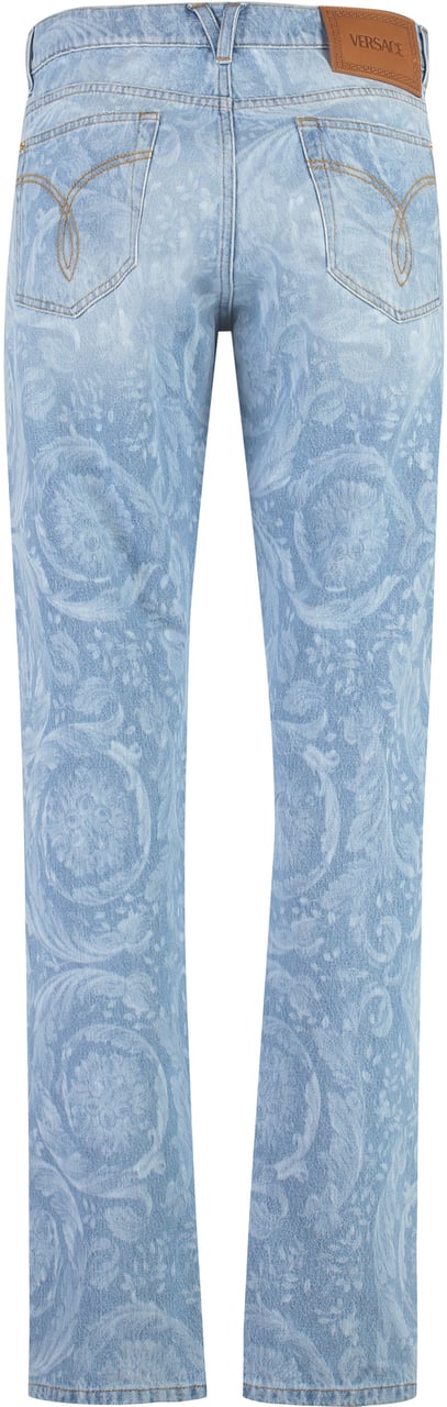 Versace 5-pocket straight-leg jeans Blauw