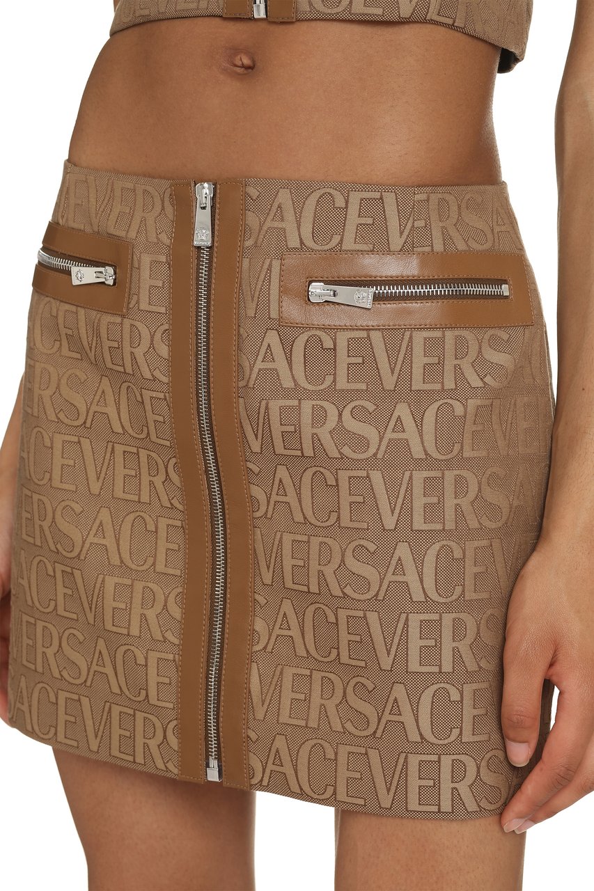 Versace Jacquard mini skirt Bruin