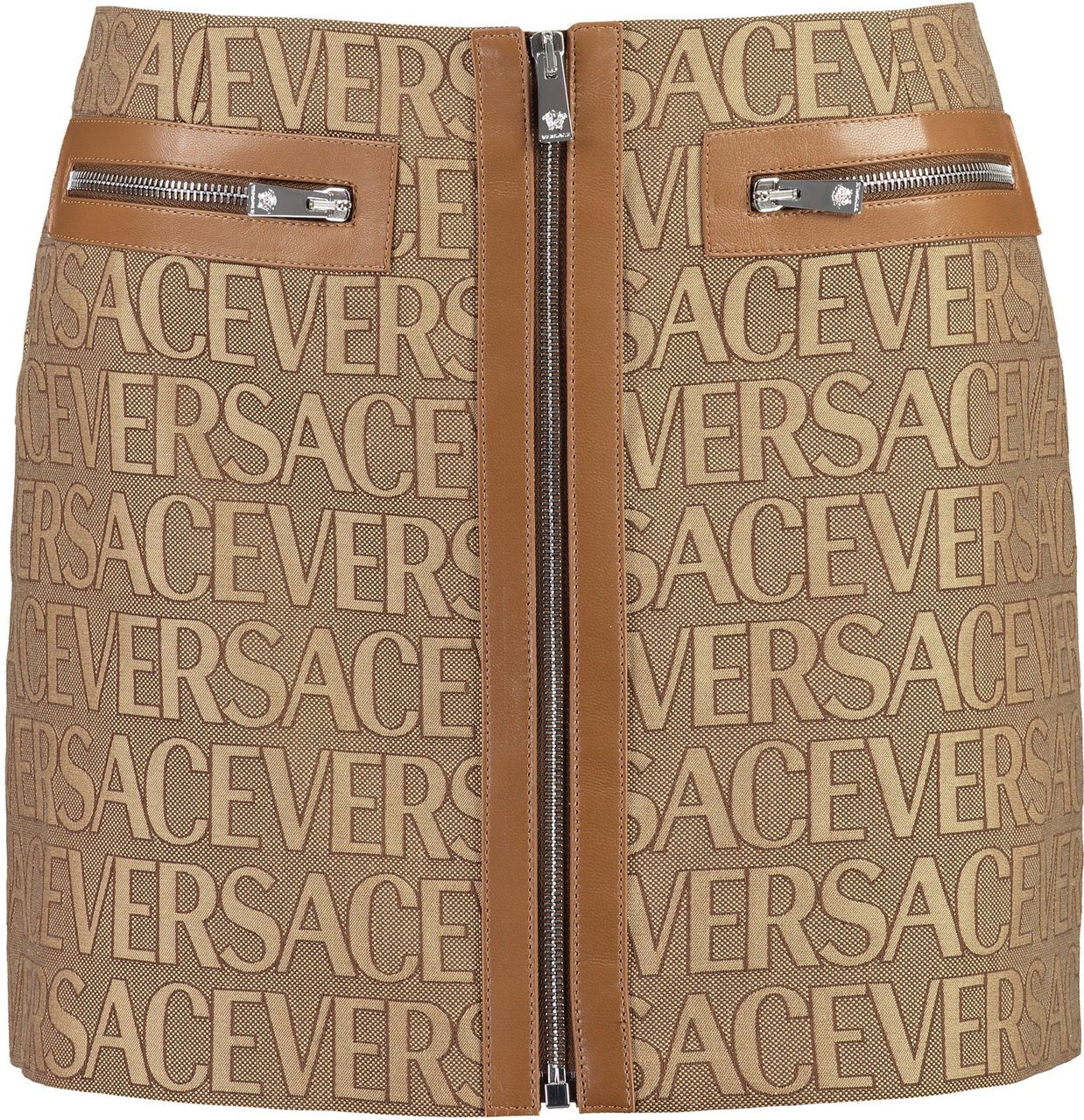 Versace Jacquard mini skirt Bruin