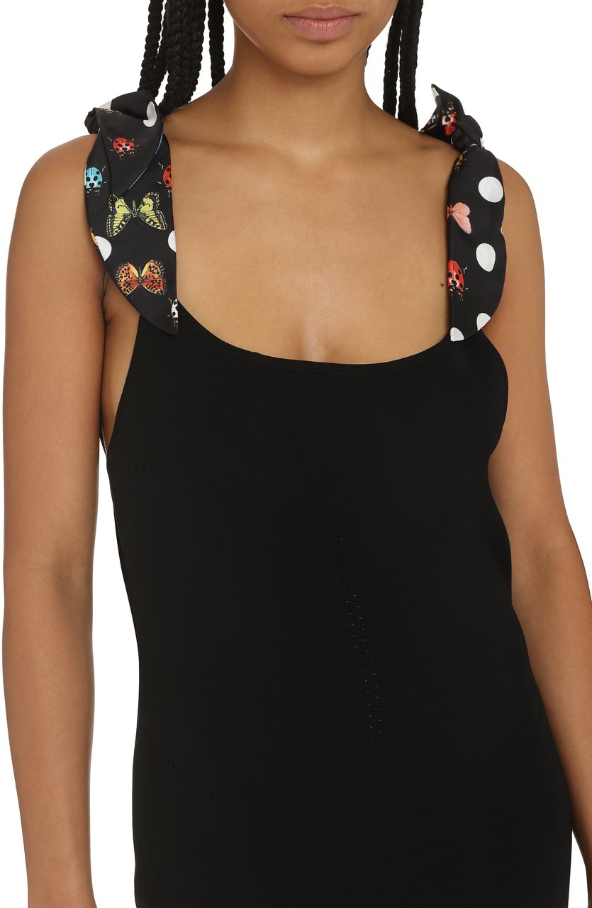 Versace Dua Lipa x Versace - Knitted dress Zwart