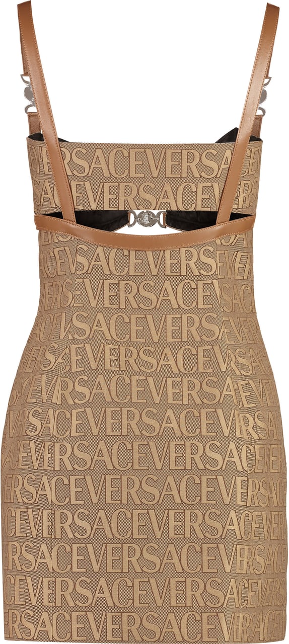 Versace Jaquard mini dress Bruin