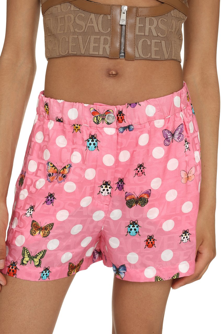 Versace Silk blend shorts Roze