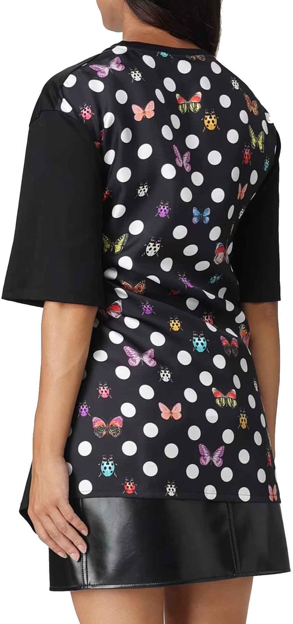 Versace Versace x Dua Lipa Butterfly Print T-shirt Zwart