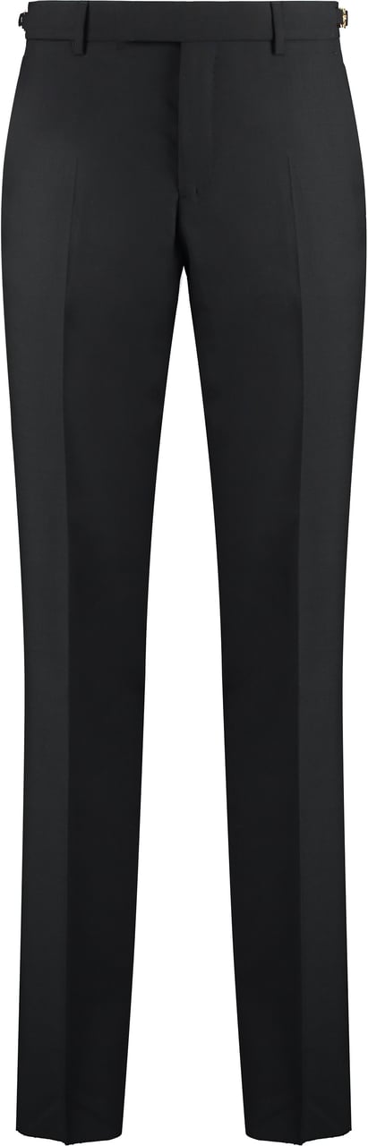 Versace Virgin wool trousers Zwart