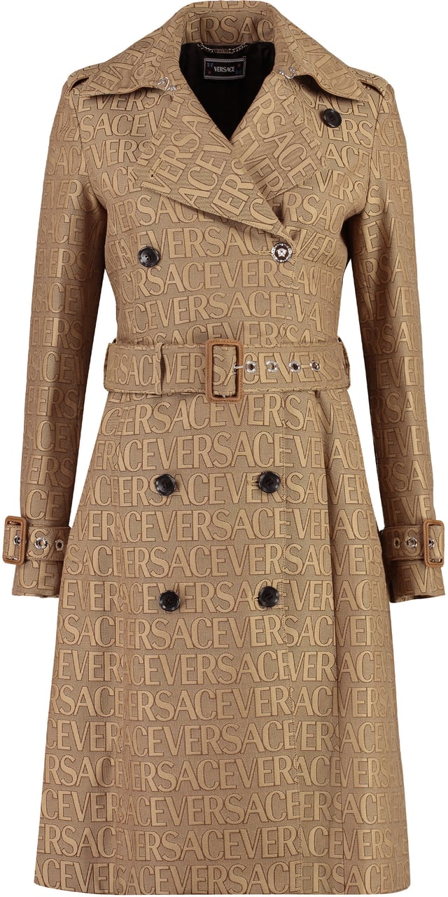 Versace Cotton blend trench coat Bruin