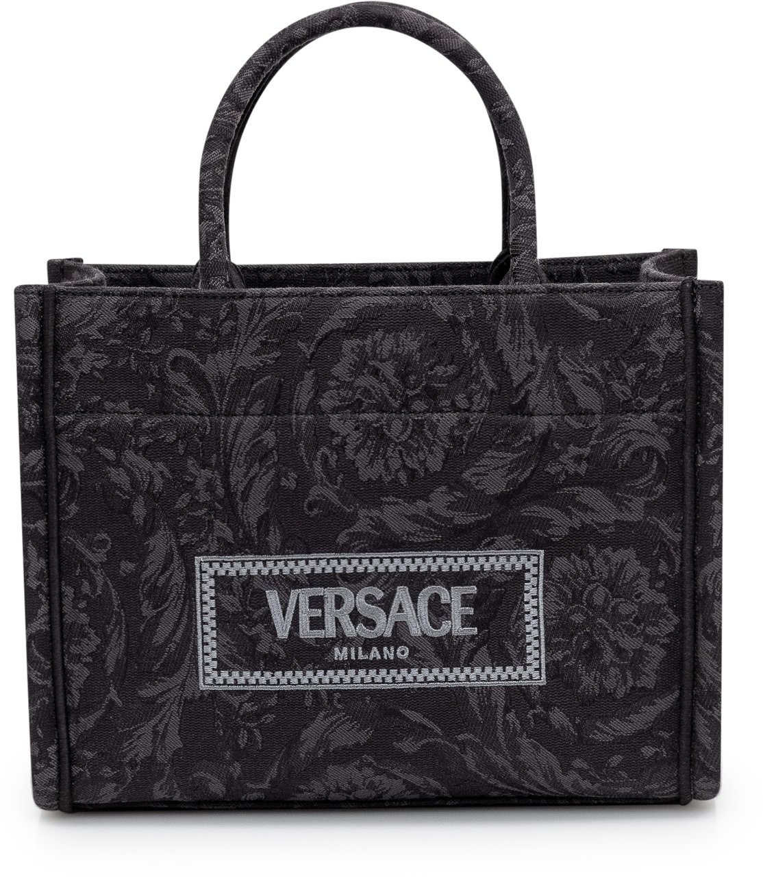 Versace Shopper Piccola Athena Barocco Donkergrijs