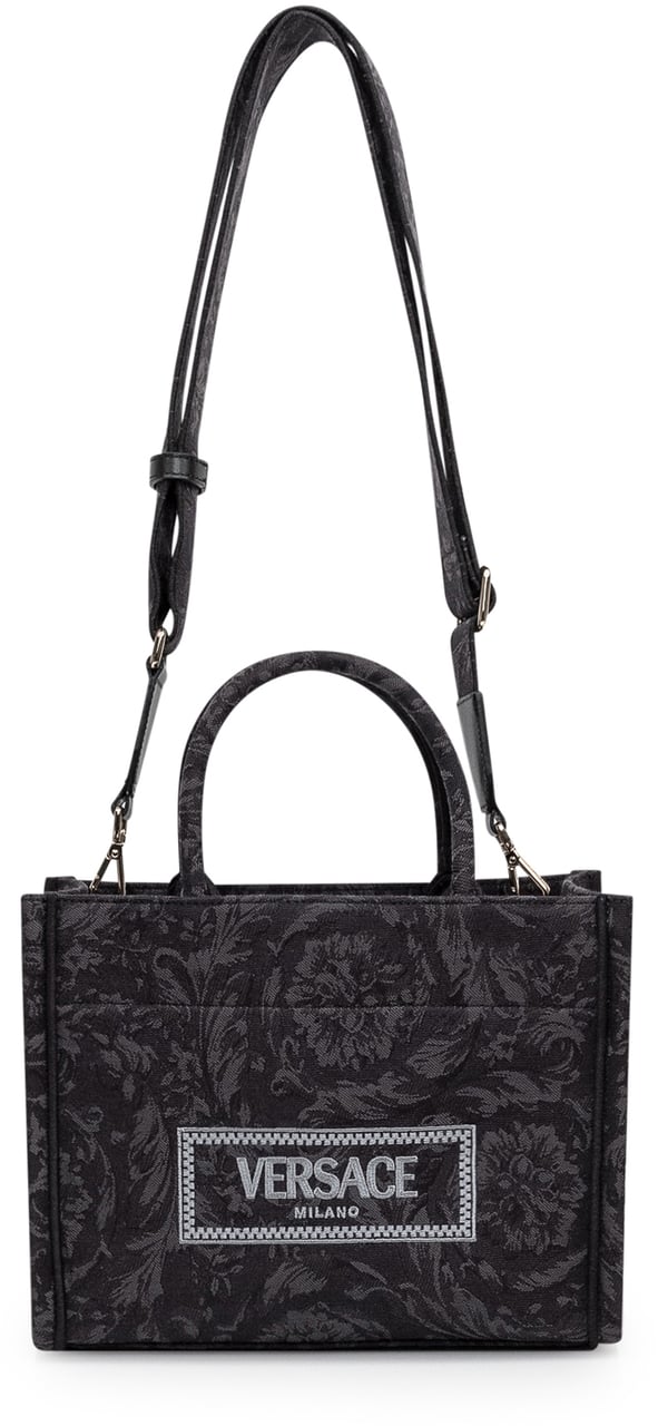 Versace Shopper Piccola Athena Barocco Donkergrijs