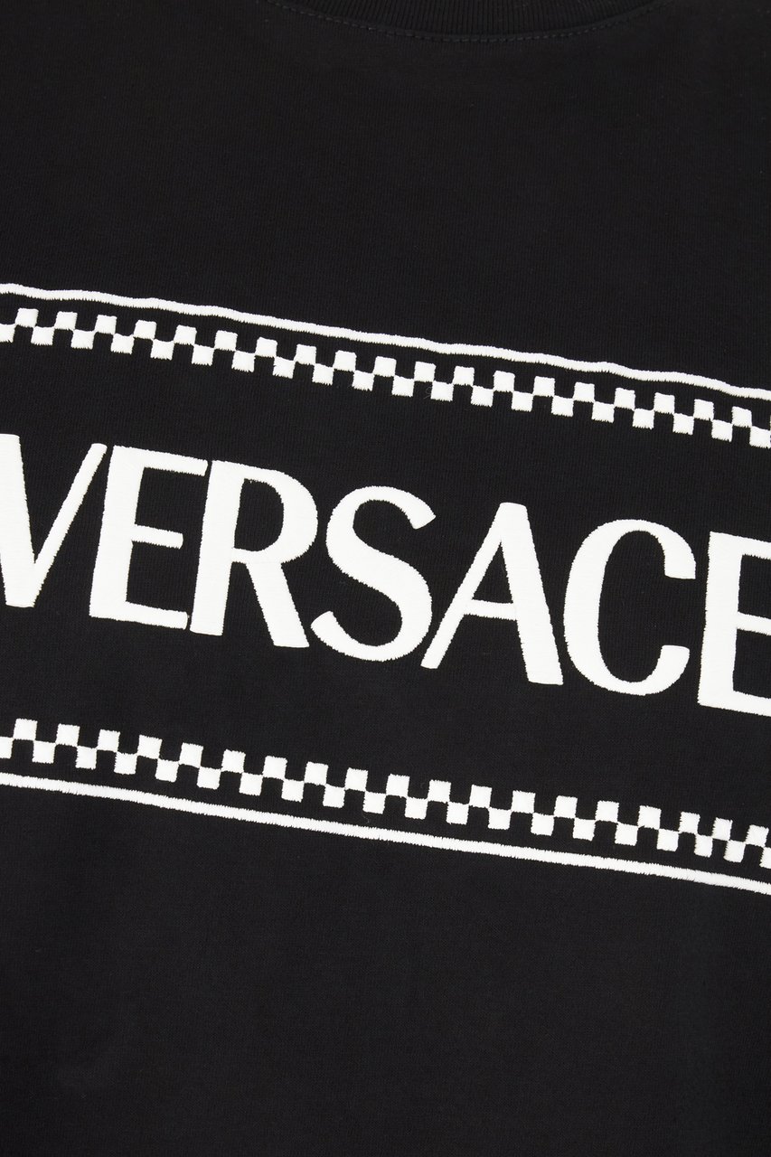 Versace Versace Black cotton t-shirt Zwart