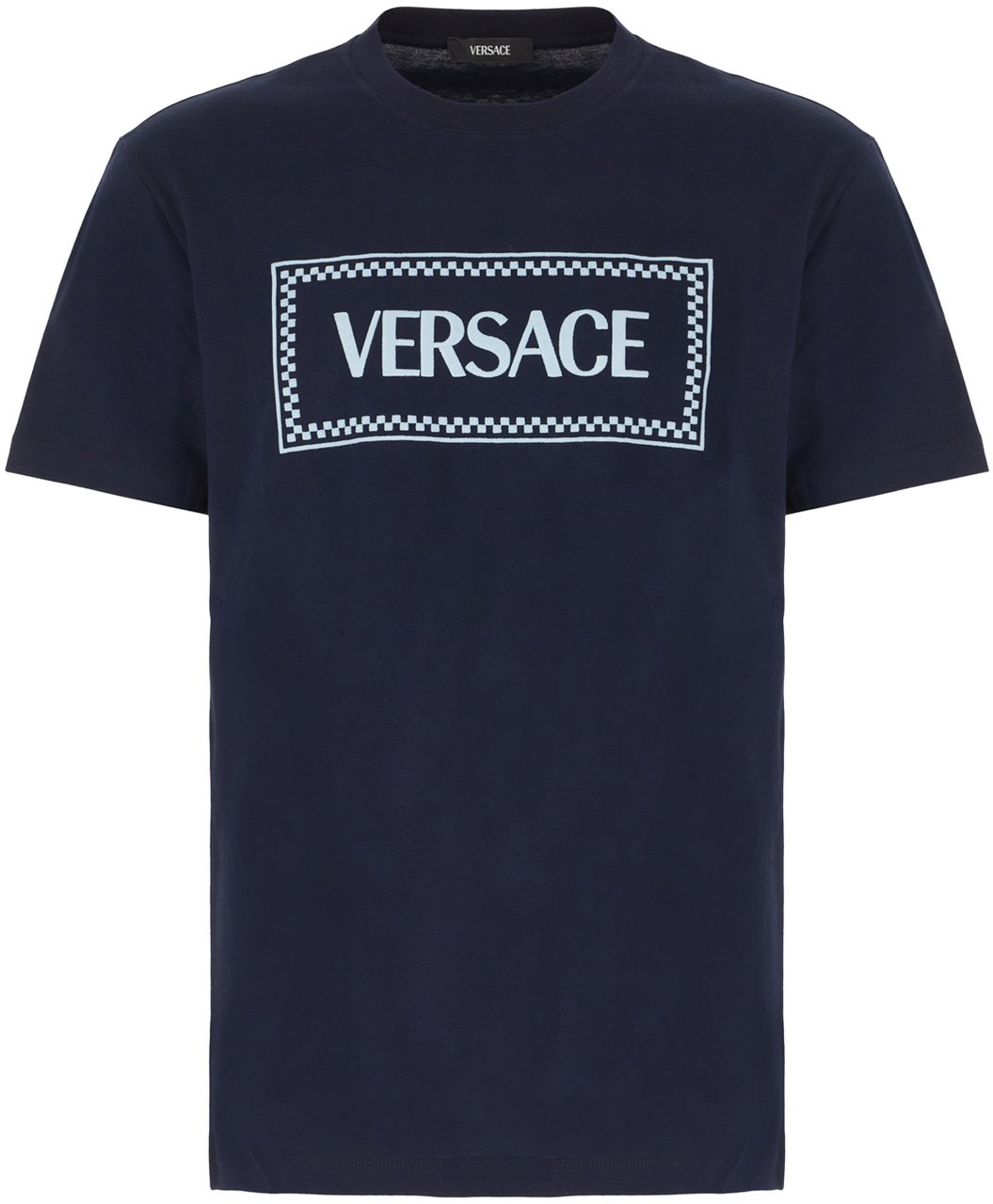 Versace Versace Navy blue cotton t-shirt Blauw