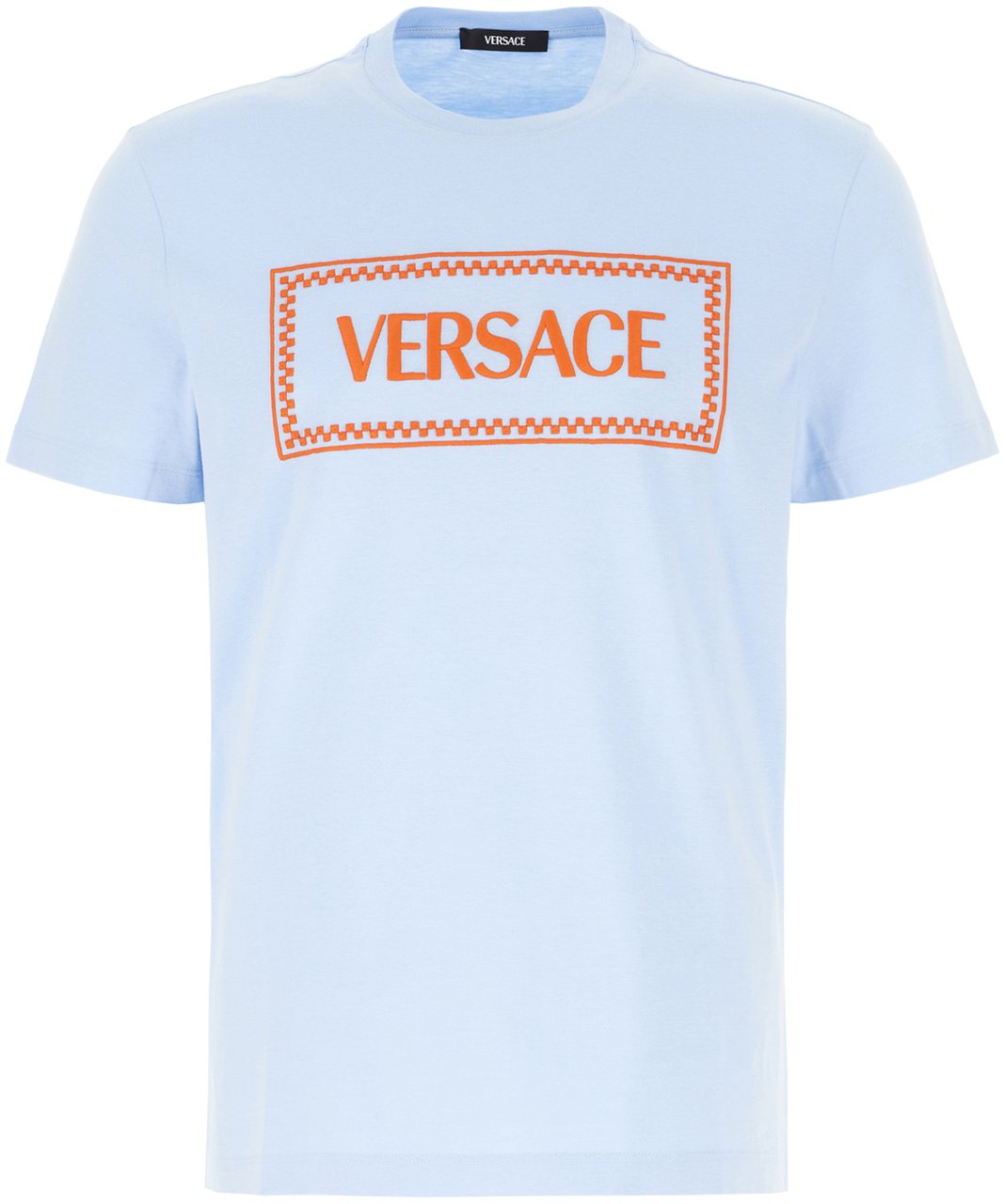 Versace Versace Light blue cotton t-shirt Lichtblauw