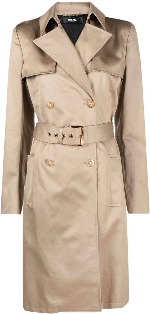 Versace Coats Beige Beige