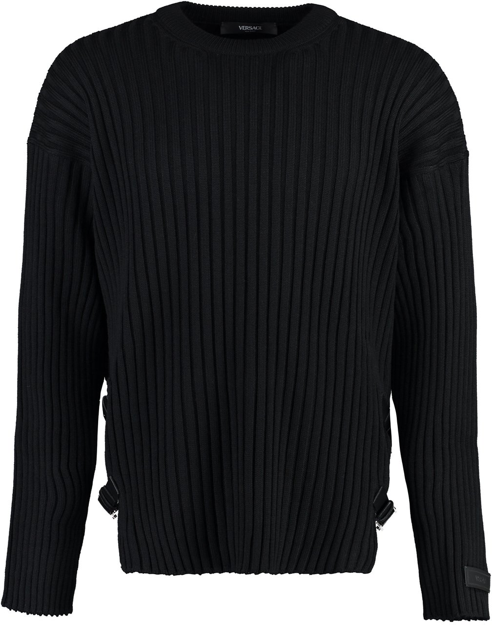 Versace Crew-neck wool sweater Zwart