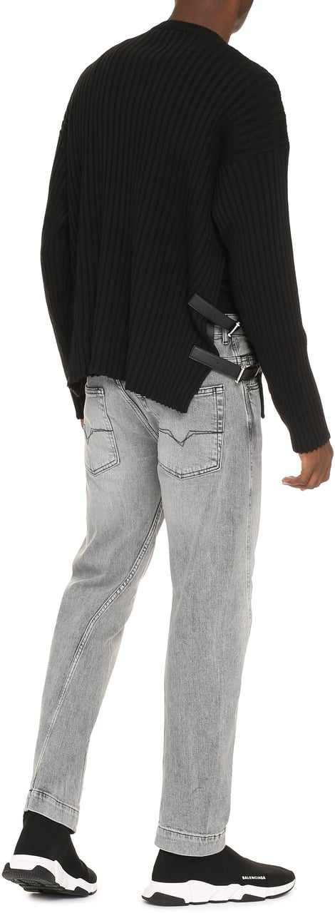 Versace Crew-neck wool sweater Zwart