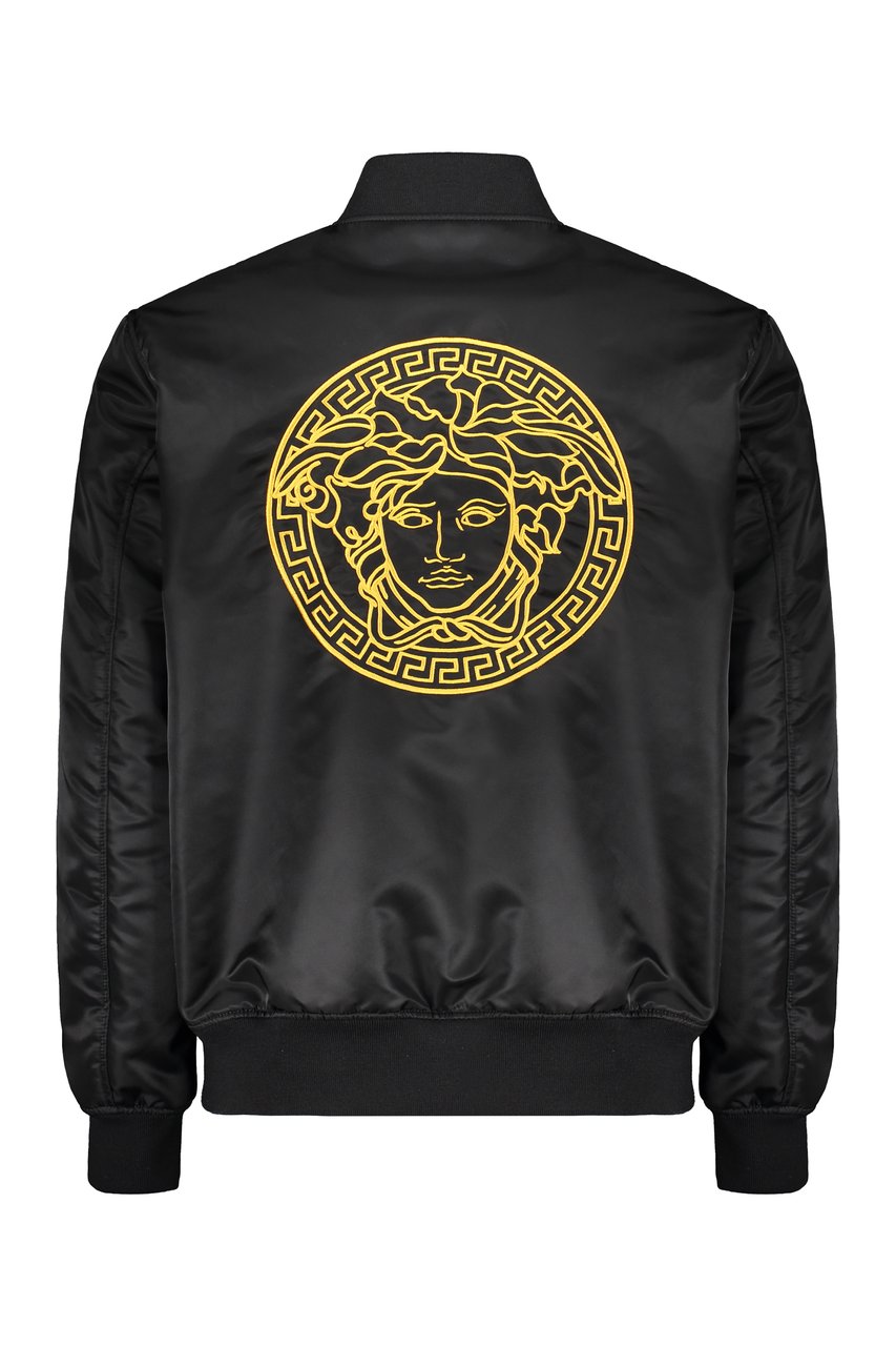 Versace Padded bomber jacket Zwart