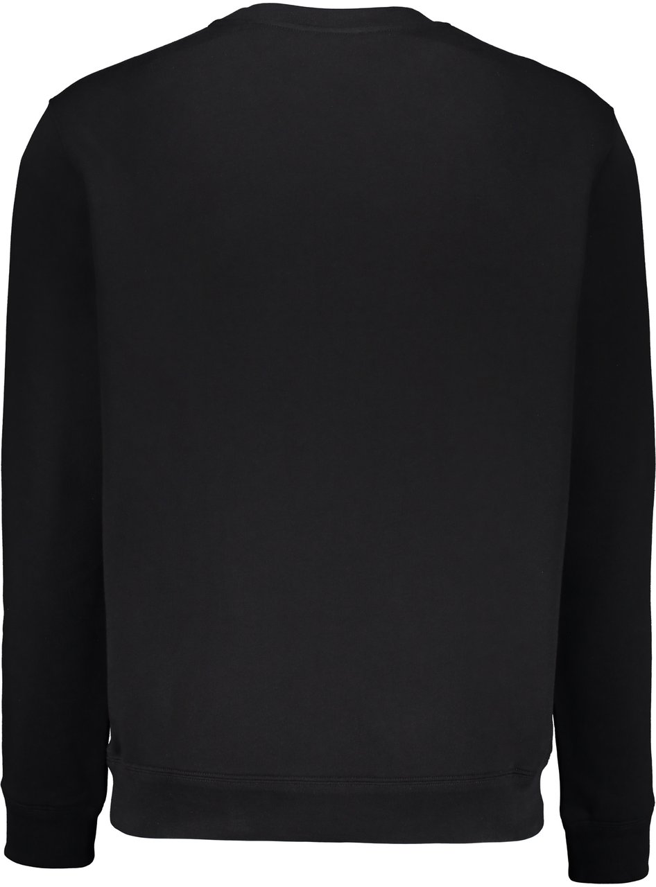 Versace Logo detail cotton sweatshirt Zwart