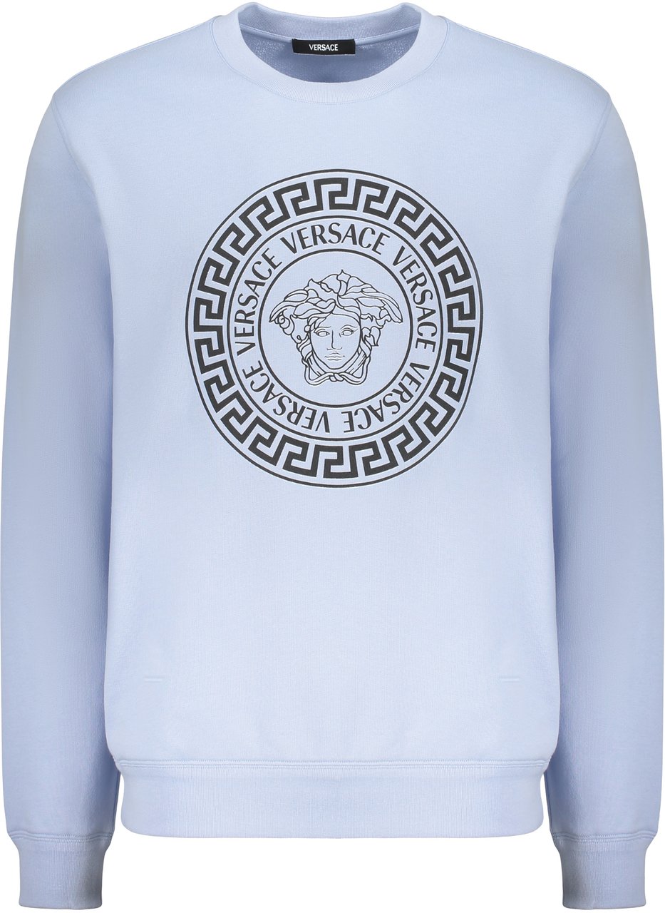 Versace Cotton sweatshirt Lichtblauw