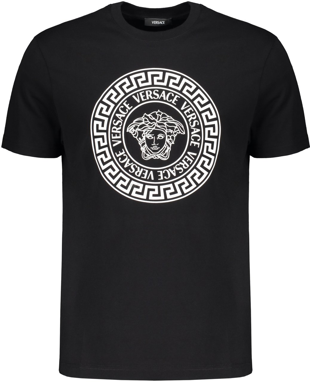 Versace Printed cotton T-shirt Zwart
