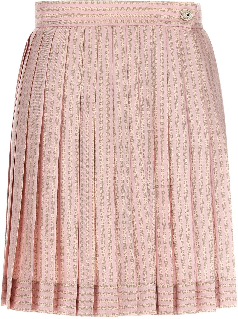 Versace Multicolor Silk Long Skirt Roze