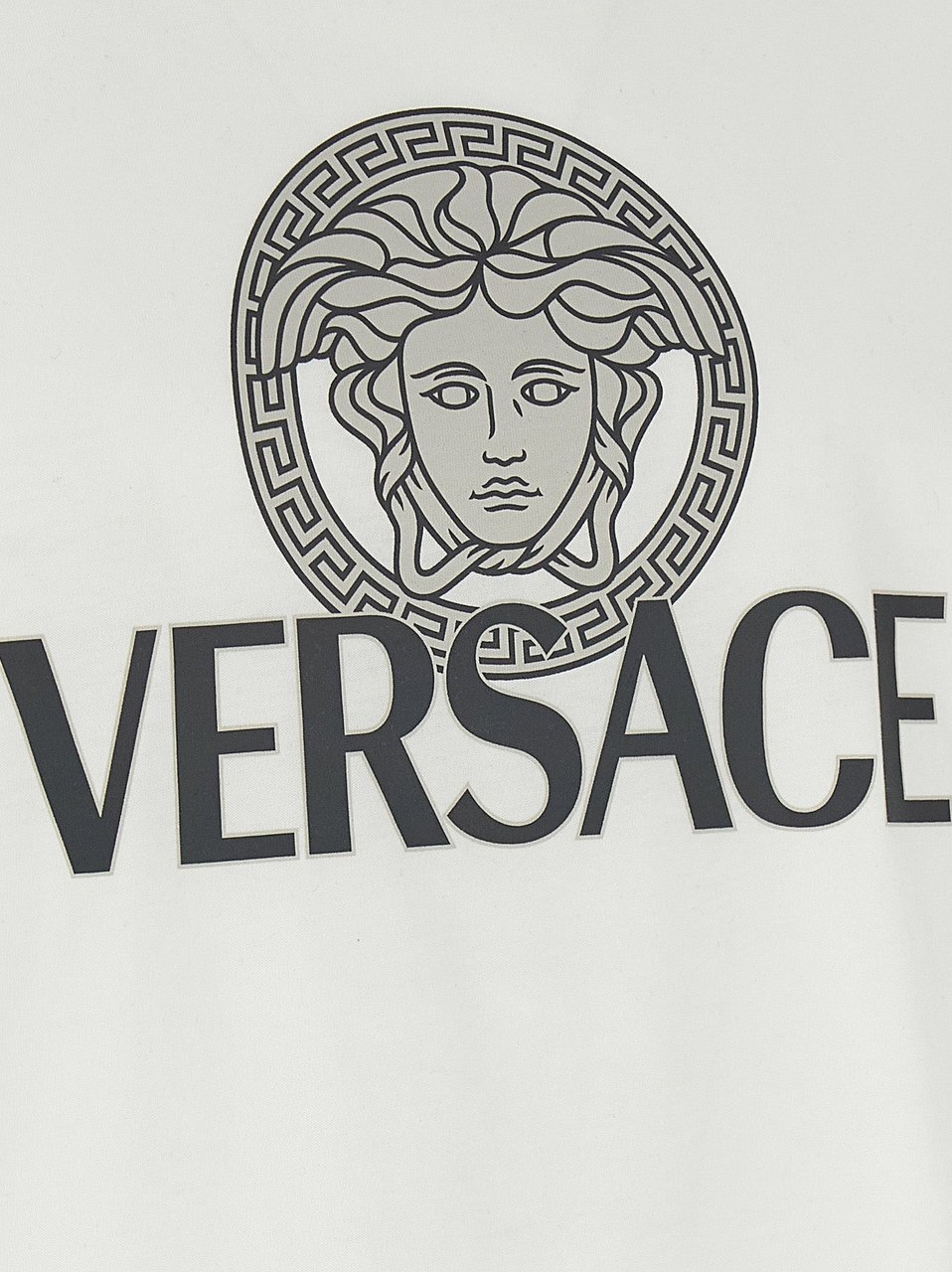 Versace Bicolor Cotton T-Shirt Wit
