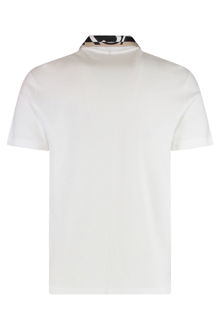 Versace Cotton-piqué polo shirt Wit