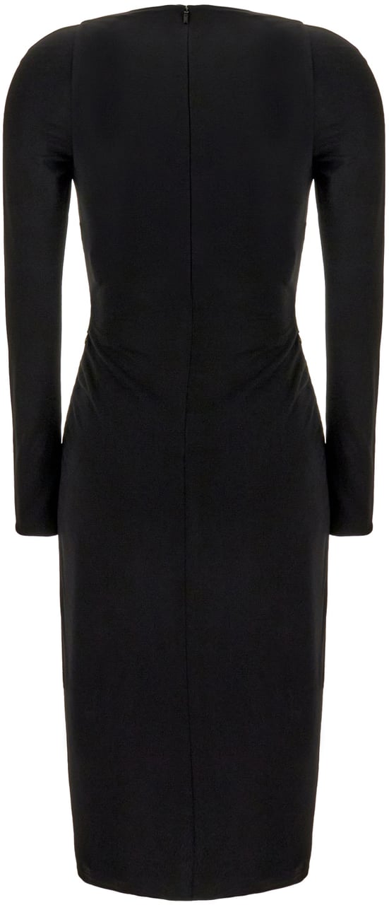 Versace Versace Black stretch viscose dress Zwart