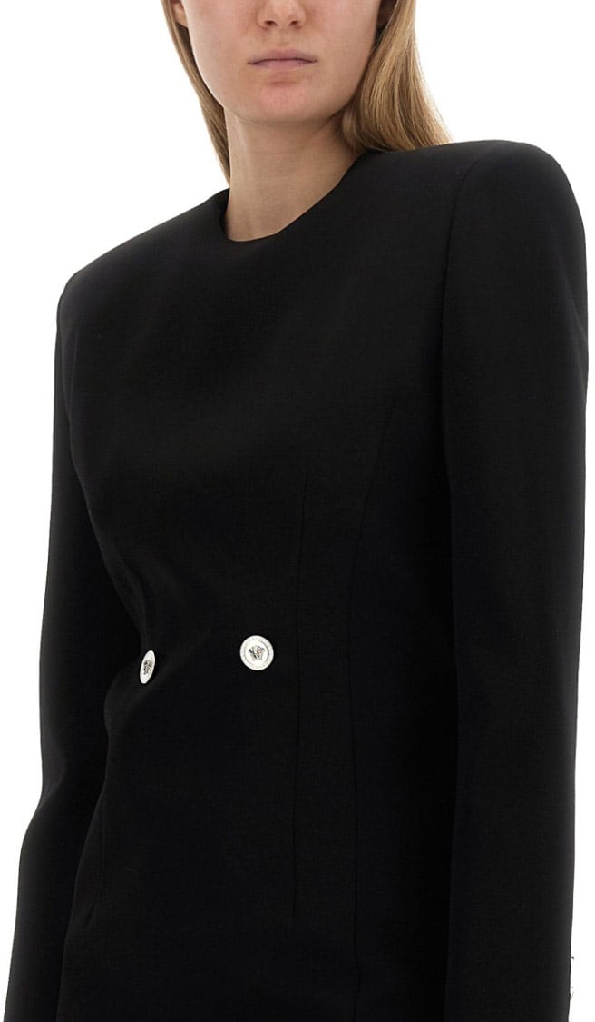 Versace Mini Grain De Poudre Dress Zwart