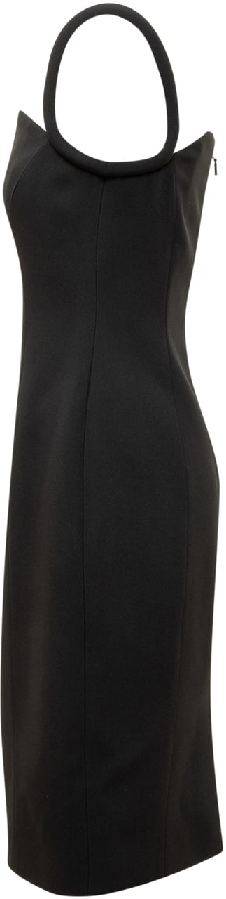 Versace Abito in Raso Envers Zwart