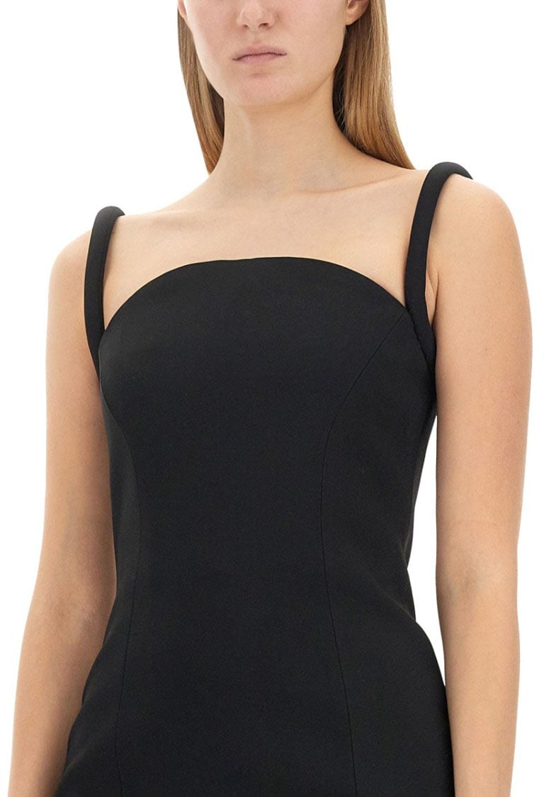 Versace Rolled Midi Dress Zwart