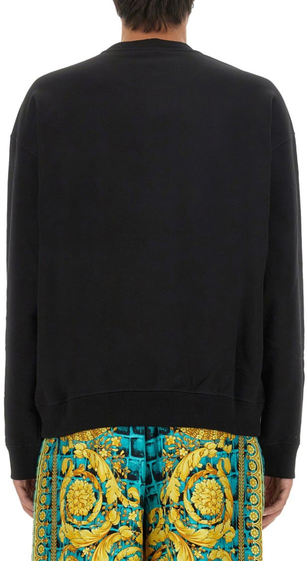 Versace Sweatshirt With Logo Zwart