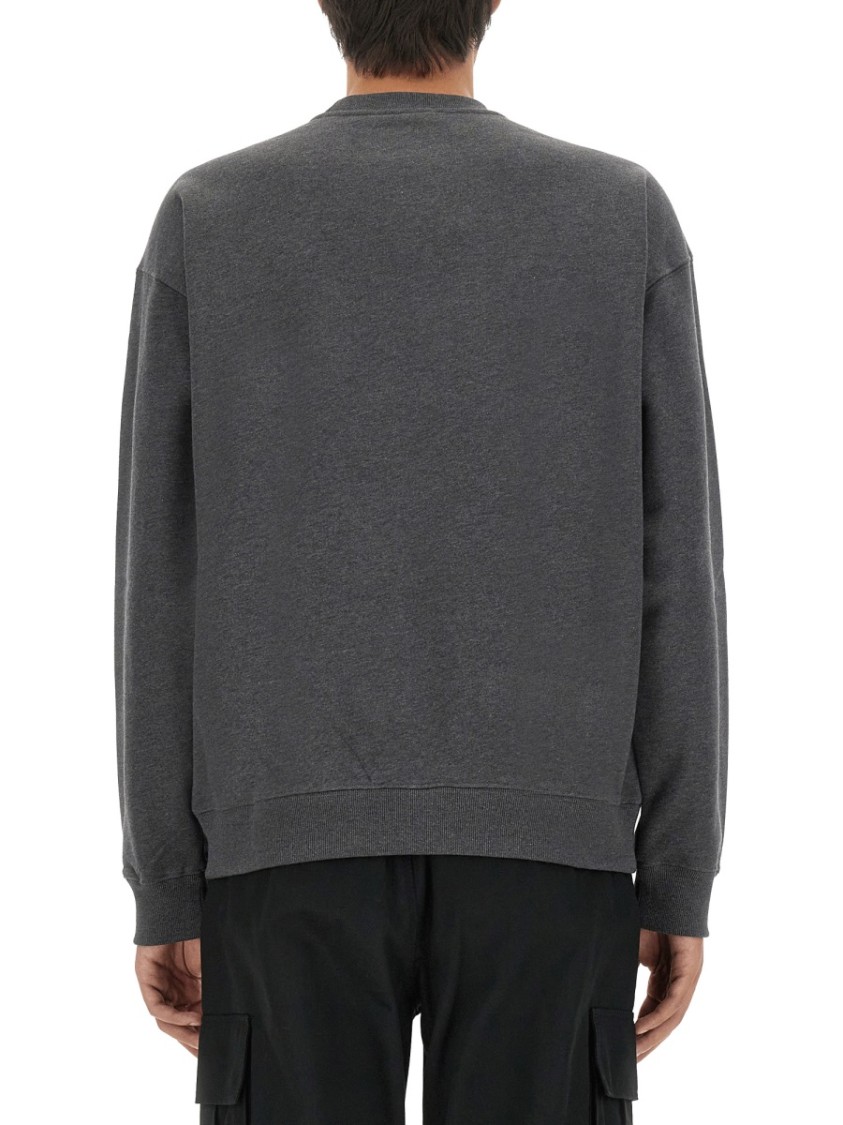 Versace Sweatshirt With Crocodile Logo Grijs