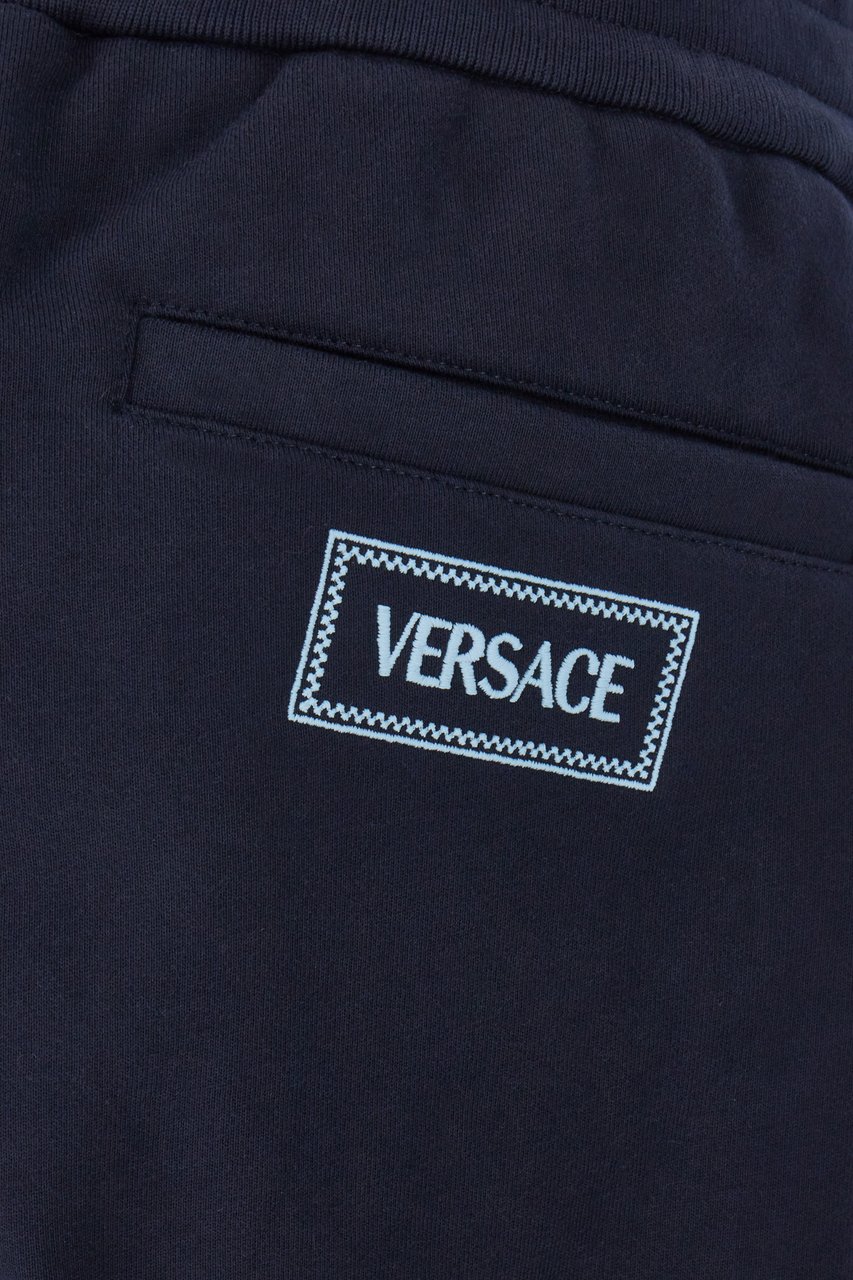 Versace Versace Midnight blue cotton joggers Blauw