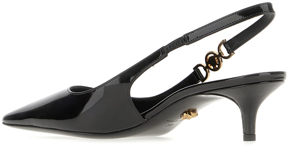 Versace Versace Black leather Medusa â€™95 pumps Zwart