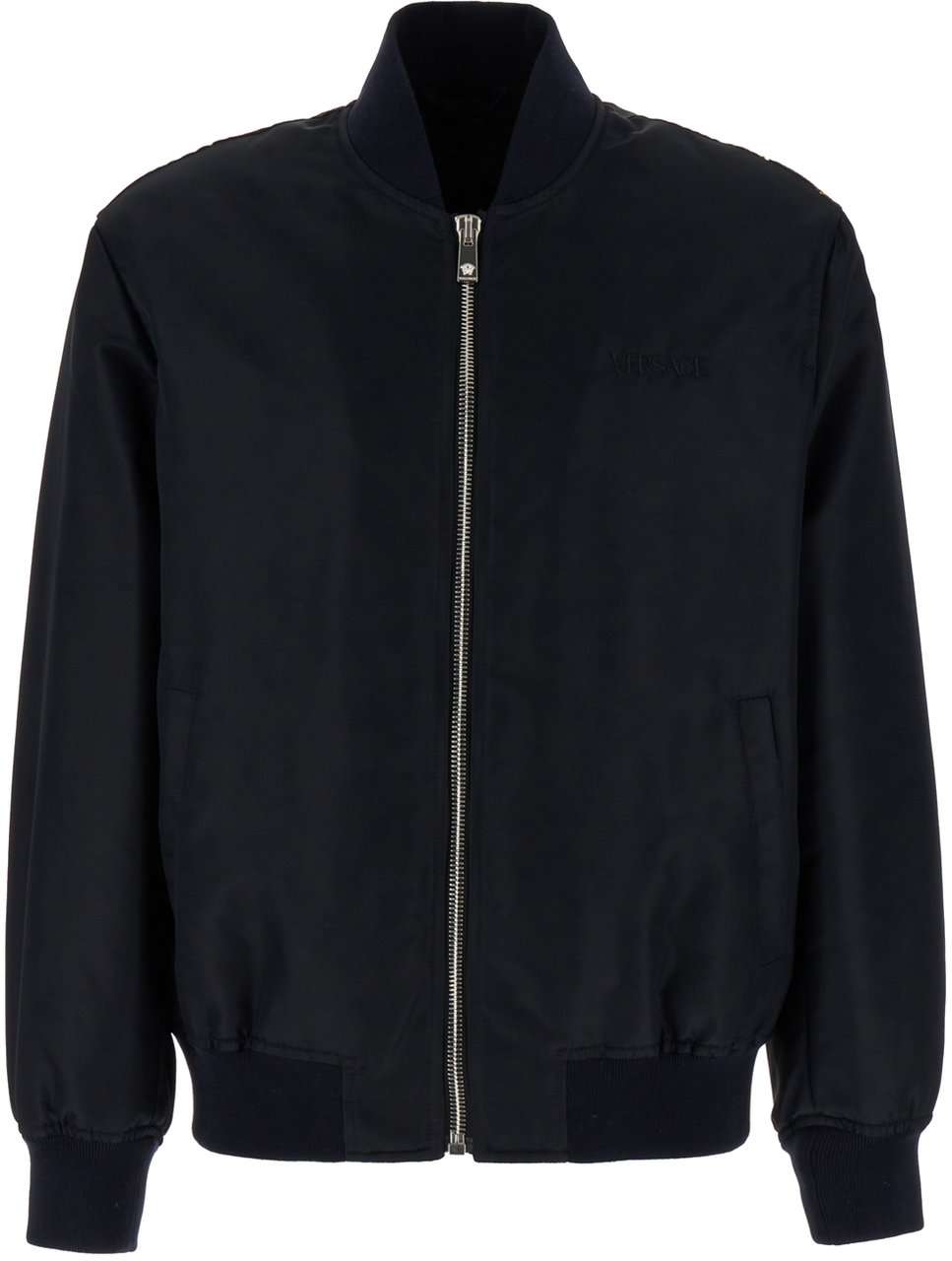 Versace Versace Black nylon padded bomber Zwart