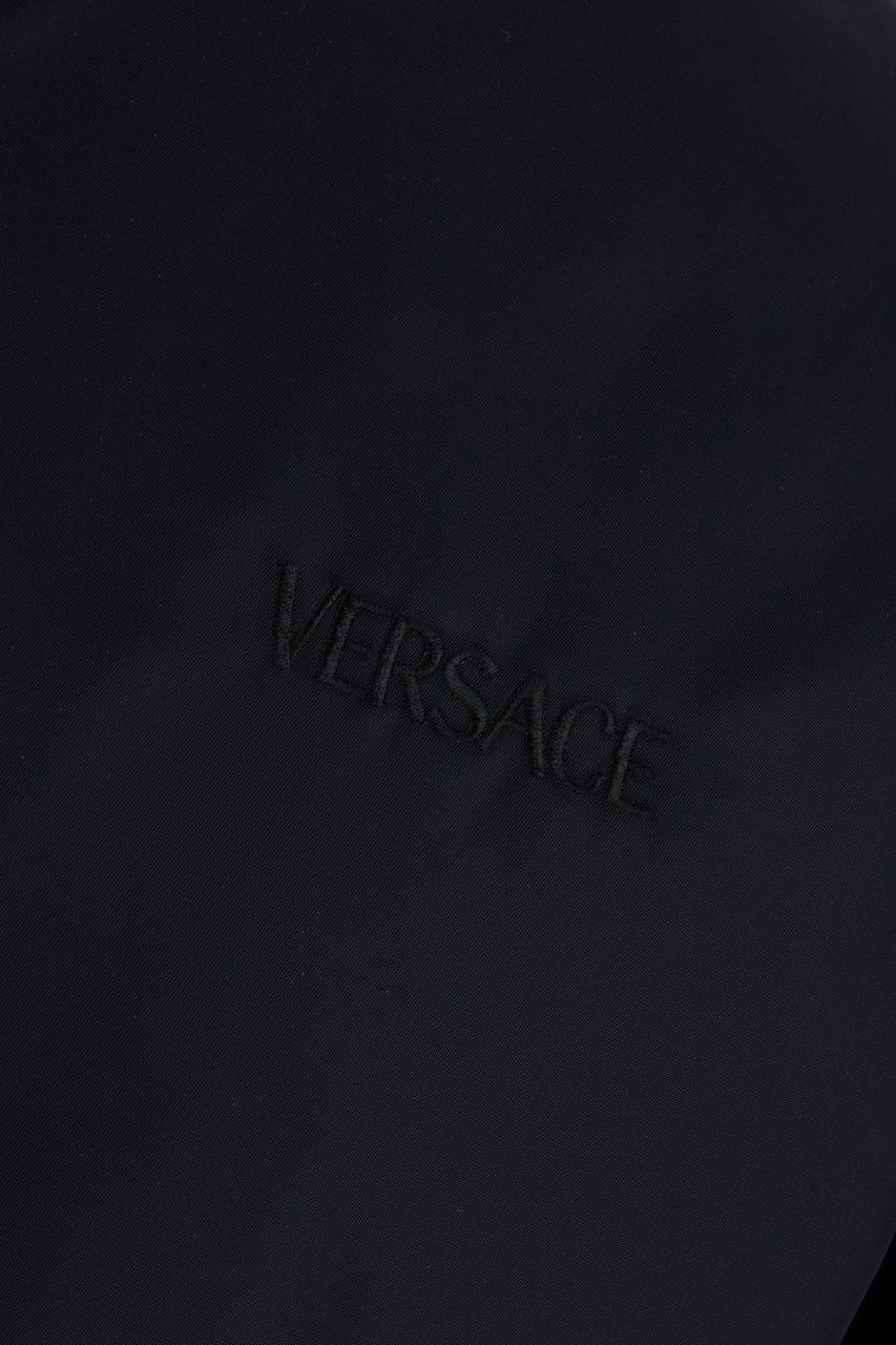 Versace Versace Black nylon padded bomber Zwart