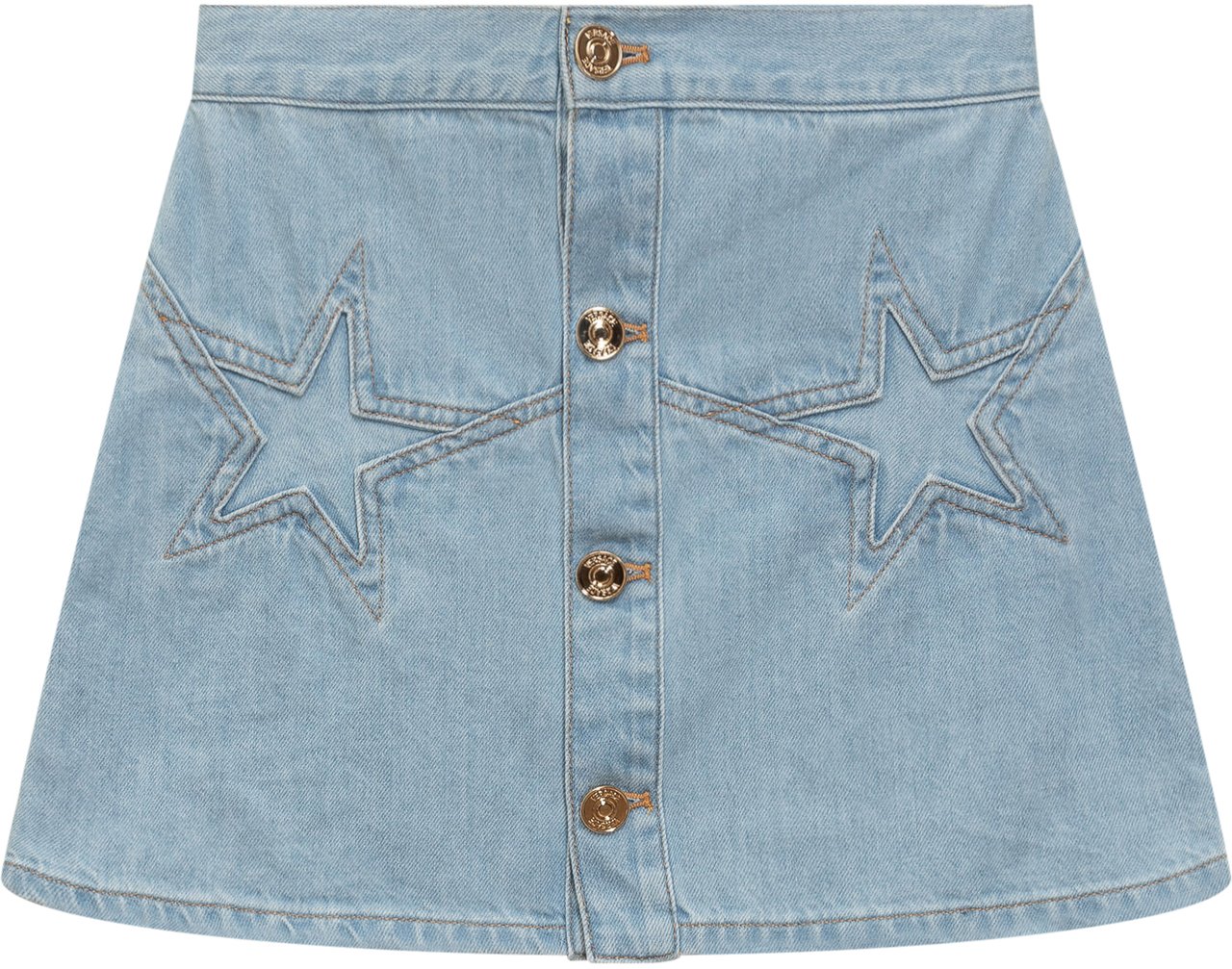 Versace Minigonna in Denim Blauw