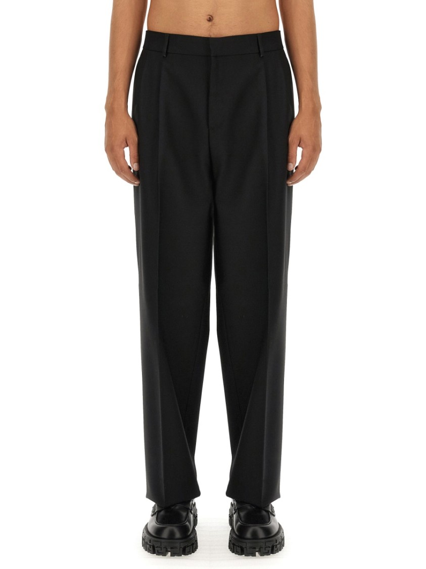 Versace Wool Pants Zwart