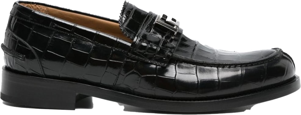 Versace Flat Shoes Blackruthenium Zwart