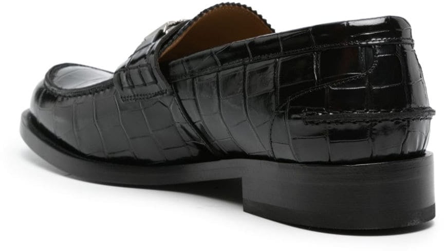 Versace Flat Shoes Blackruthenium Zwart