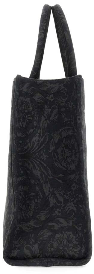 Versace Large Shopper Bag "Athena Baroque" Zwart