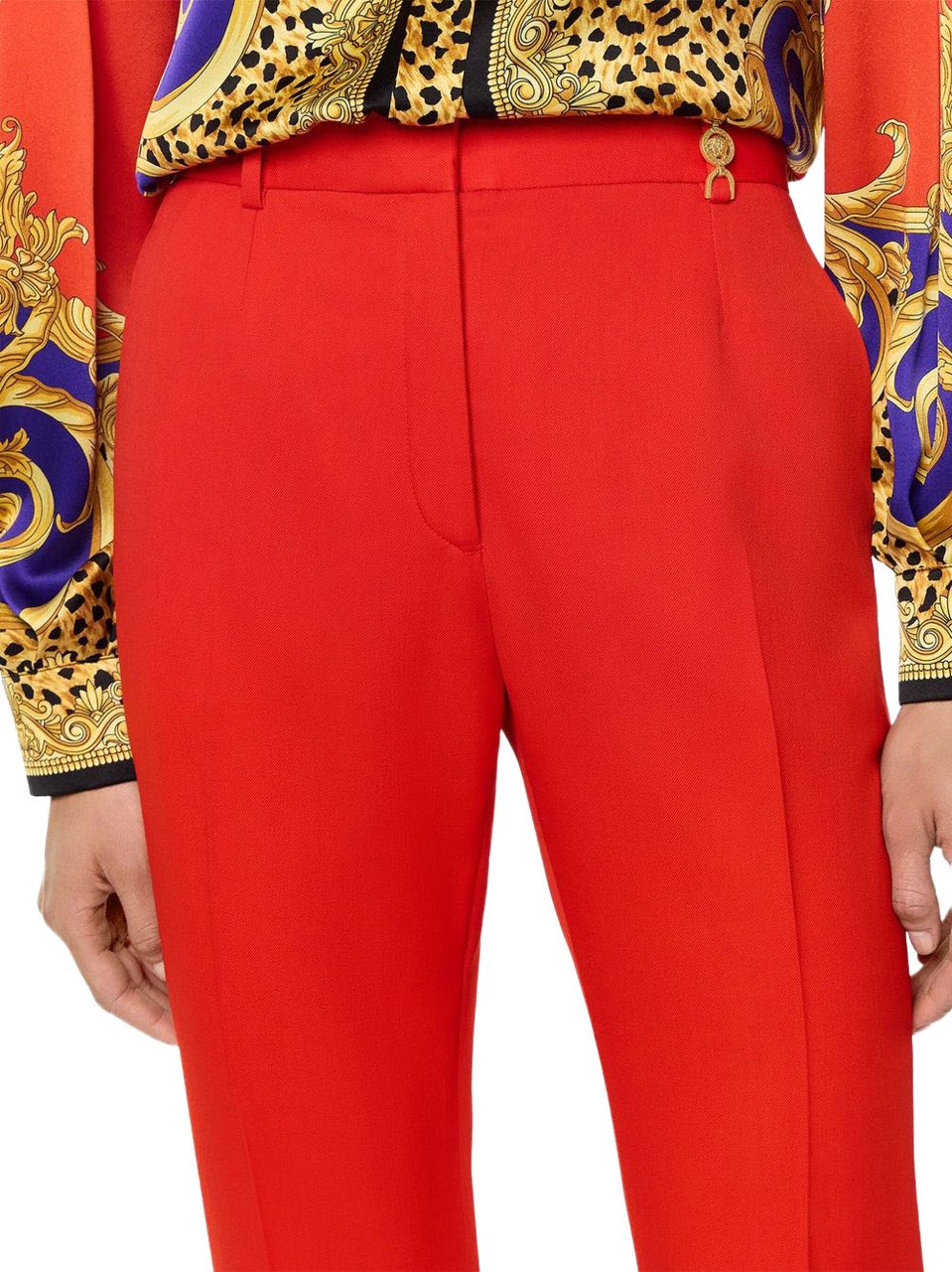 Versace Trousers Red Rood
