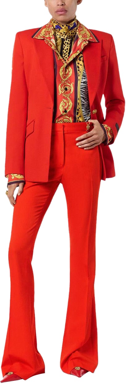 Versace Trousers Red Rood