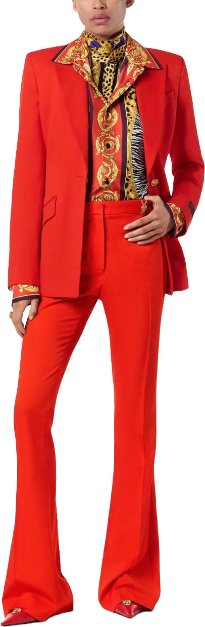 Versace Trousers Red Rood