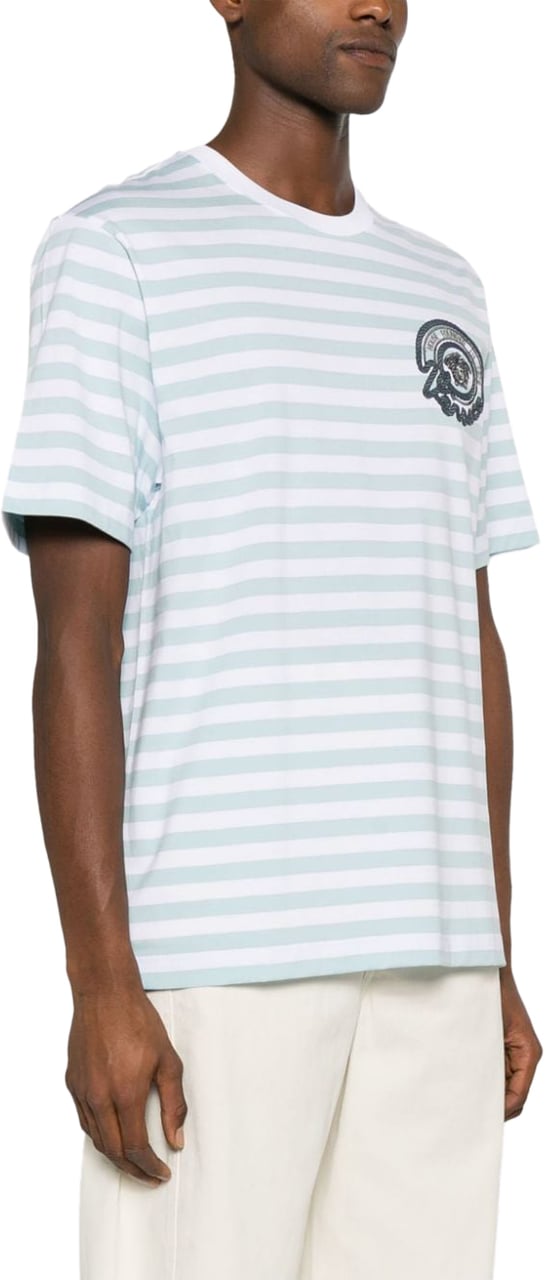 Versace T-Shirts And Polos Whitepale Blue Blauw