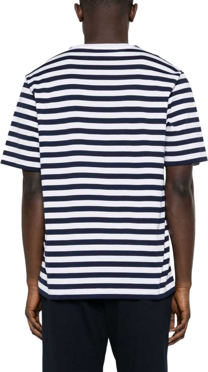 Versace T-Shirts And Polos White/Navy Blue Navy