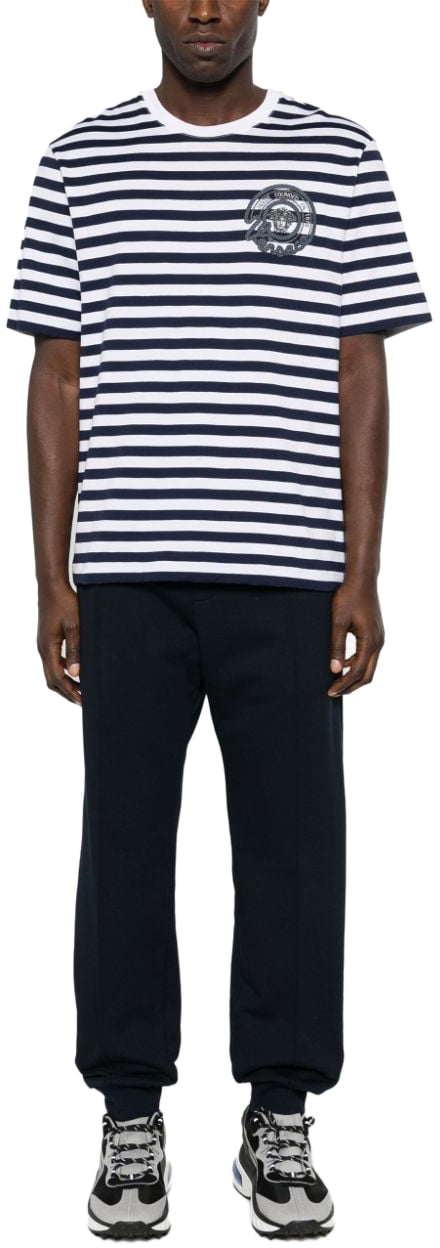 Versace T-Shirts And Polos Whitenavy Blue Blauw