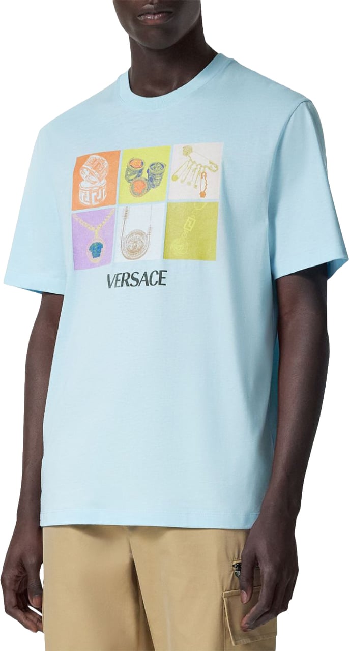 Versace T-Shirts And Polos Bleu Clair Lichtblauw